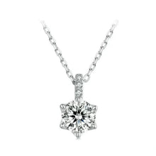 Collier pendentif en argent sterling moissanite 1 carat Glamorous Gem