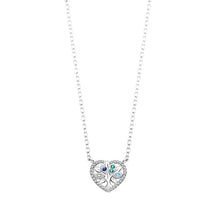 Collier pendentif arbre de vie en argent sterling avec pierres précieuses bleues