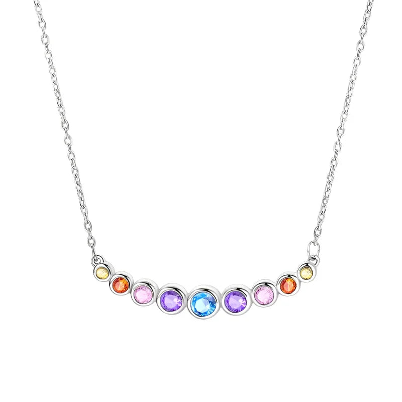 Collier pendentif en argent sterling Rainbow Sparkle