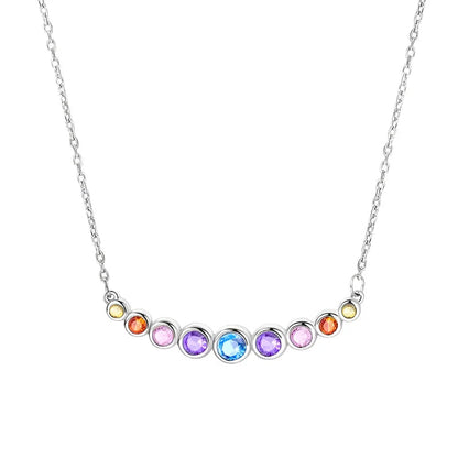 Collier pendentif en argent sterling Rainbow Sparkle
