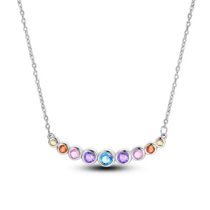 Collier pendentif en argent sterling Rainbow Sparkle