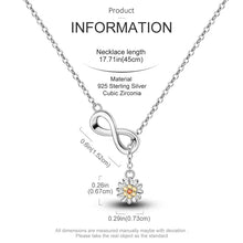 Collier infini en argent sterling "Endless Sunshine" avec tournesol