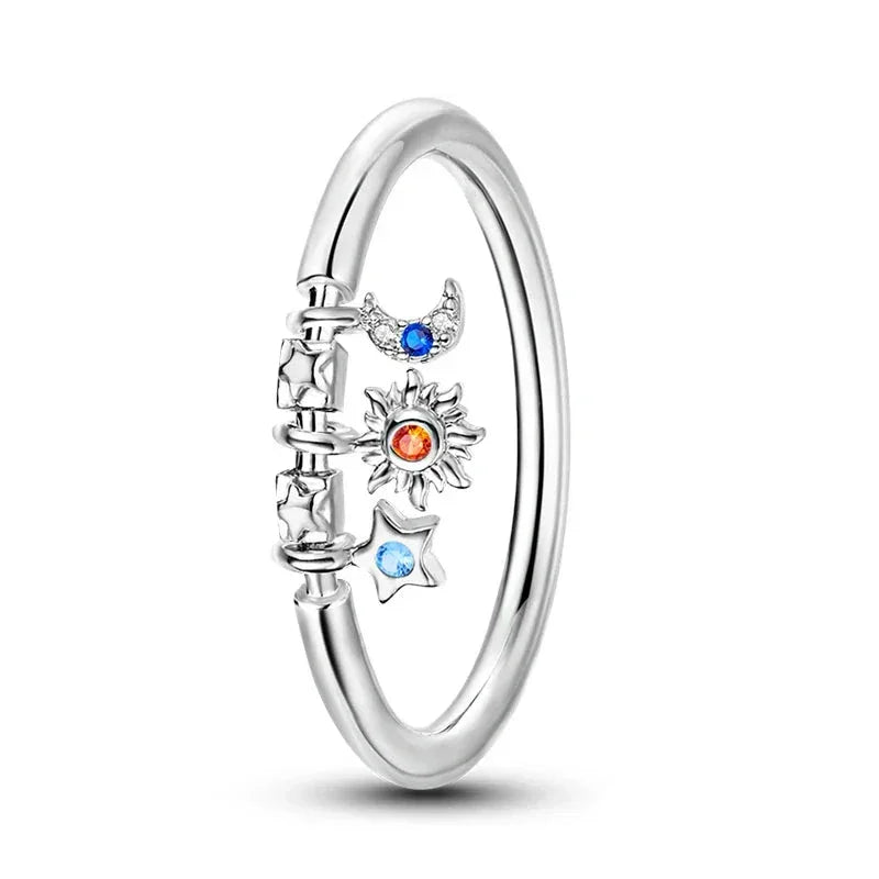 Bague Breloque Céleste en Argent Sterling 925