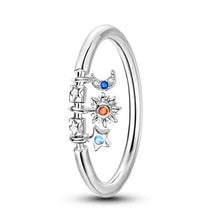 925 Sterling Silver Celestial Charm Ring