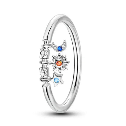 Bague Breloque Céleste en Argent Sterling 925