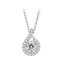 Collier pendentif éblouissant en argent sterling avec moissanite de 1 carat