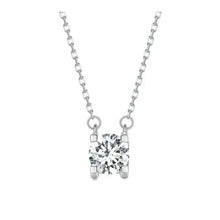 Radiant 1ct Moissanite Sterling Silver Pendant Necklace