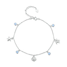 Le jonc de cheville Tropical Opal Sea Star & Shell