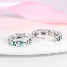 Boucles d'oreilles créoles élégantes en argent sterling et pierres précieuses