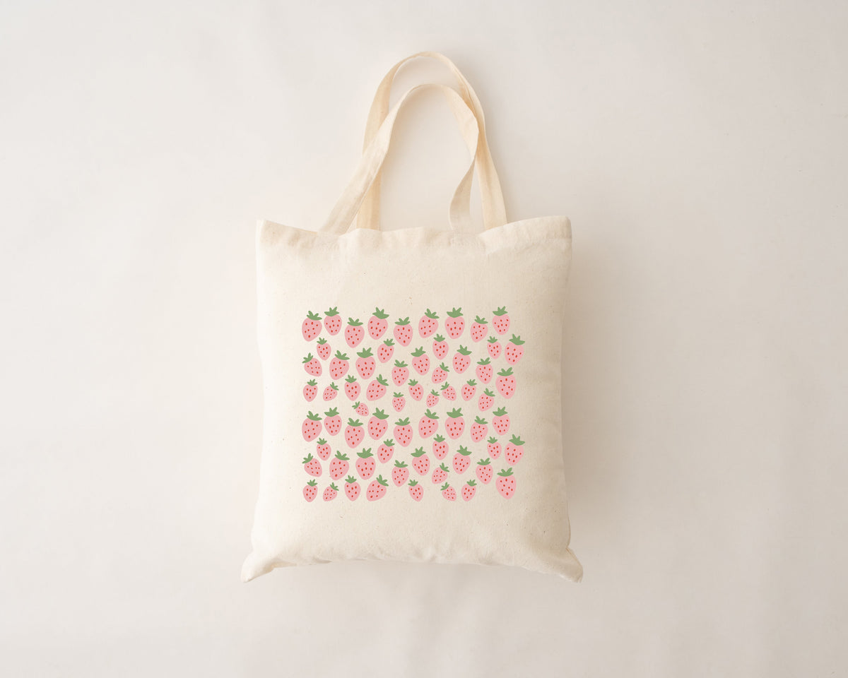Sac réutilisable - champ de fraises