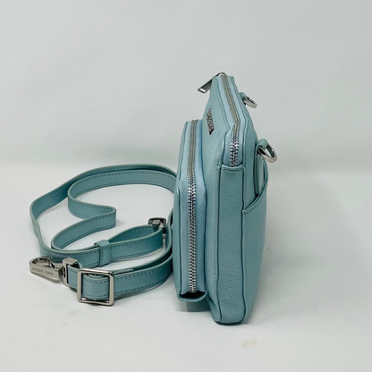 Sky Blue Genuine Leather Wallet-Purse, Carmen