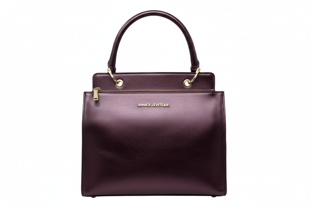Aubergine Genuine Leather Handbag - Chloé