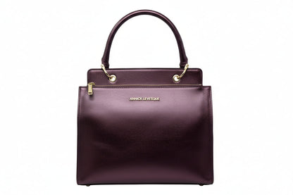 Aubergine Genuine Leather Handbag - Chloé