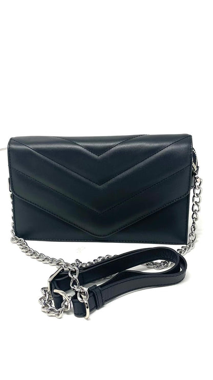 Black leather handbag | Sandrine