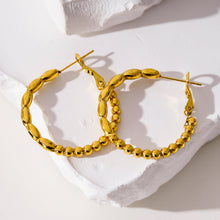 SAOREI: Boucles d'oreilles créoles à double perle