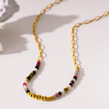 SEHAR Gold : Collier de perles en pierres mélangées et or