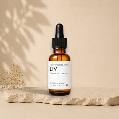 Sérum pour le visage et massage Gua Sha LIV chanvre & camomille