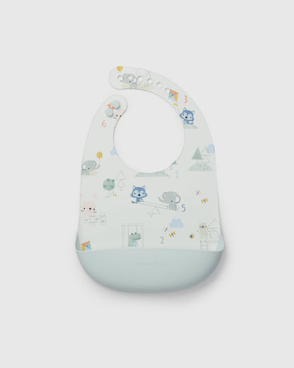 Silicone Bib Printed - Mini Mathletes