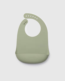 Silicone Bib - Silver Sage