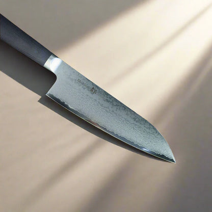 Couteau Santoku Miyako SUS 180 mm – Lame en acier Damas 33 couches – Fabriqué au Japon