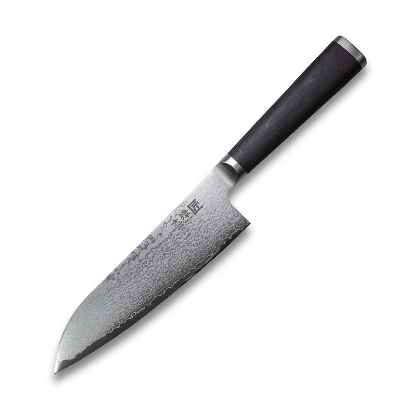 Couteau Santoku Miyako SUS 180 mm – Lame en acier Damas 33 couches – Fabriqué au Japon