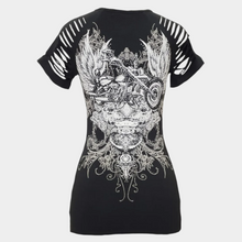 Women's Skull & Wings Tank Top with Rhinestones