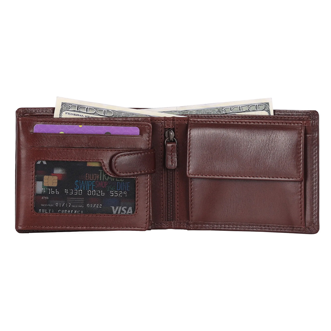 Portefeuille en cuir MET avec porte-monnaie