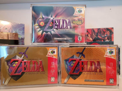 EVORETRO Protection d'affichage en acrylique pour jeux SNES et boîtes de jeux N64 - Lot de 2