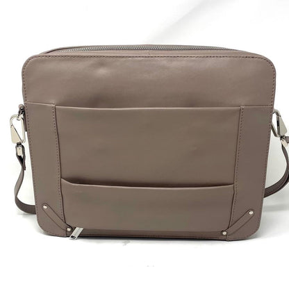 Taupe Leather Work Bag - Sofia