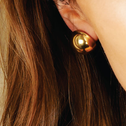 AUGUSTA Gold : Boucles d'oreilles clous sphériques contemporaines