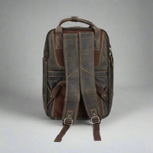 Sac à dos en cuir Greenwood avec compartiments renforcés pour ordinateur portable et tablette