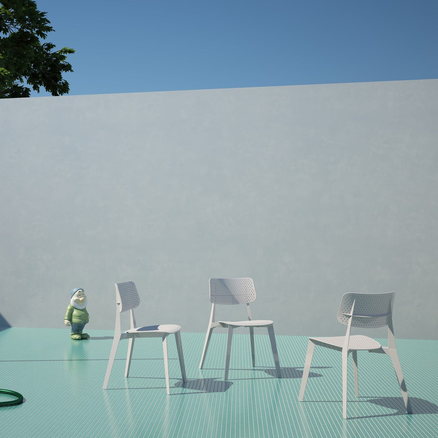 Chaise perforée Stellar<br> Utilisation intérieure et extérieure