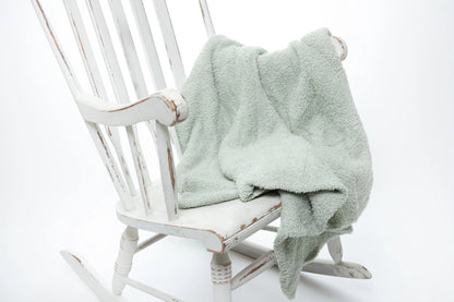 Couverture double couche imprimée pour tout-petits, motif sauge du désert uni