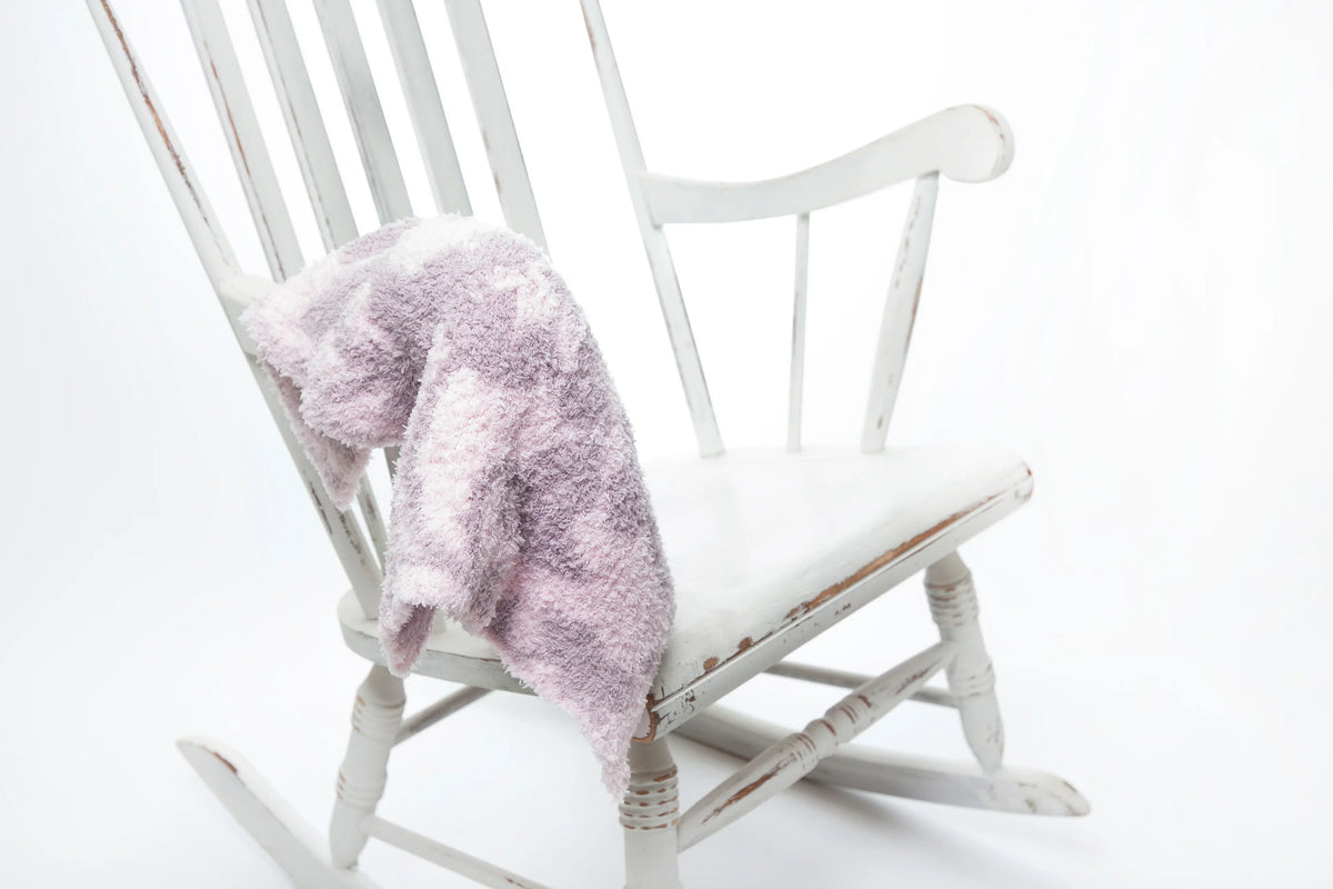 Doudou Imprimé Fleurs Vintage Lilas Glacé & Poudré