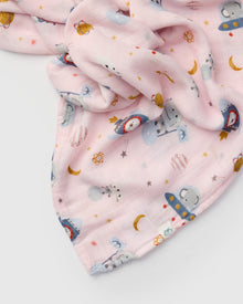 Baby Muslin Swaddle in Tanboocel® Bamboo Viscose - Astro Explorers