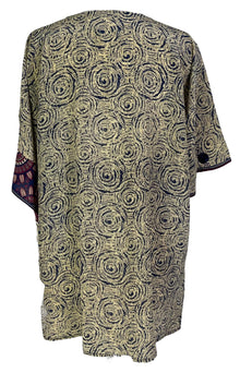 PRC6912 Veste en pure soie à manches kimono avec ceinture
