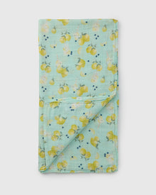 Baby Muslin Swaddle in Tanboocel® Bamboo Viscose - Lemon Squeezy