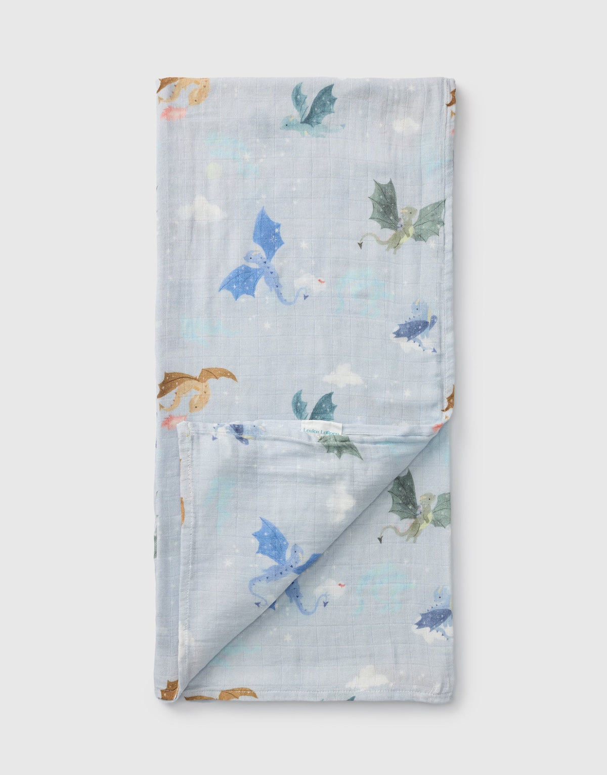 Baby Muslin Swaddle in Tanboocel® Bamboo Viscose - Magical Dragons