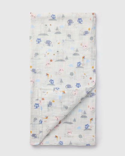 Muslin Swaddle - Mini Mathletes
