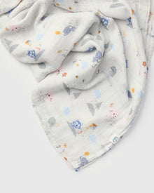 Baby Muslin Swaddle in Tanboocel® Bamboo Viscose - Mini Mathletes