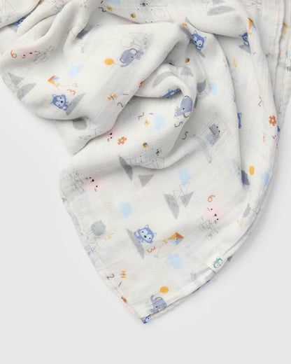 Muslin Swaddle - Mini Mathletes