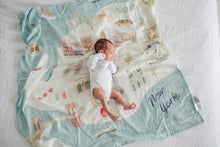 Baby Muslin Swaddle in Tanboocel® Bamboo Viscose - New York City