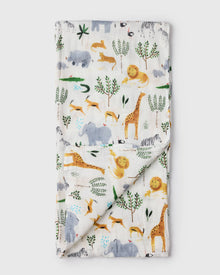 Baby Muslin Swaddle in Tanboocel® Bamboo Viscose - Safari Jungle