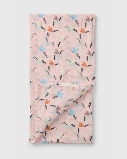 Baby Muslin Swaddle in Tanboocel® Bamboo Viscose - Unicorn Ballet