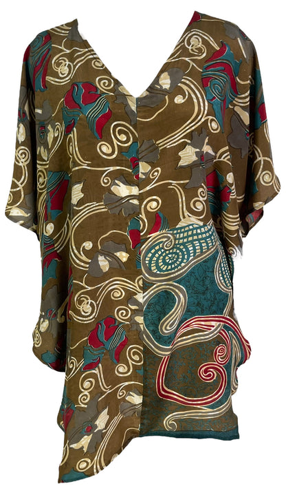 PRC6691 Avatar Pure Silk Waterfall Top