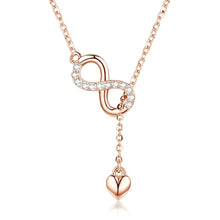 Amour éternel : délicat collier infini en argent sterling