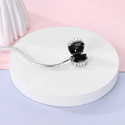 Bracelet en argent sterling flocon de neige celtique avec zircone cubique bleue