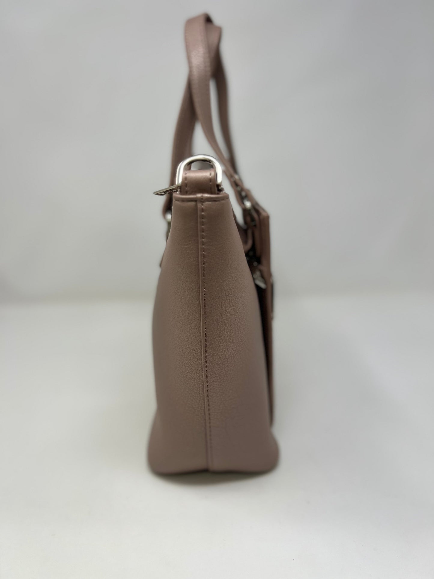 Sac à main en cuir rose platine | Lina