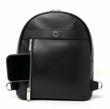 Petit Sac à dos Classique en Cuir noir convertible - Caroline
