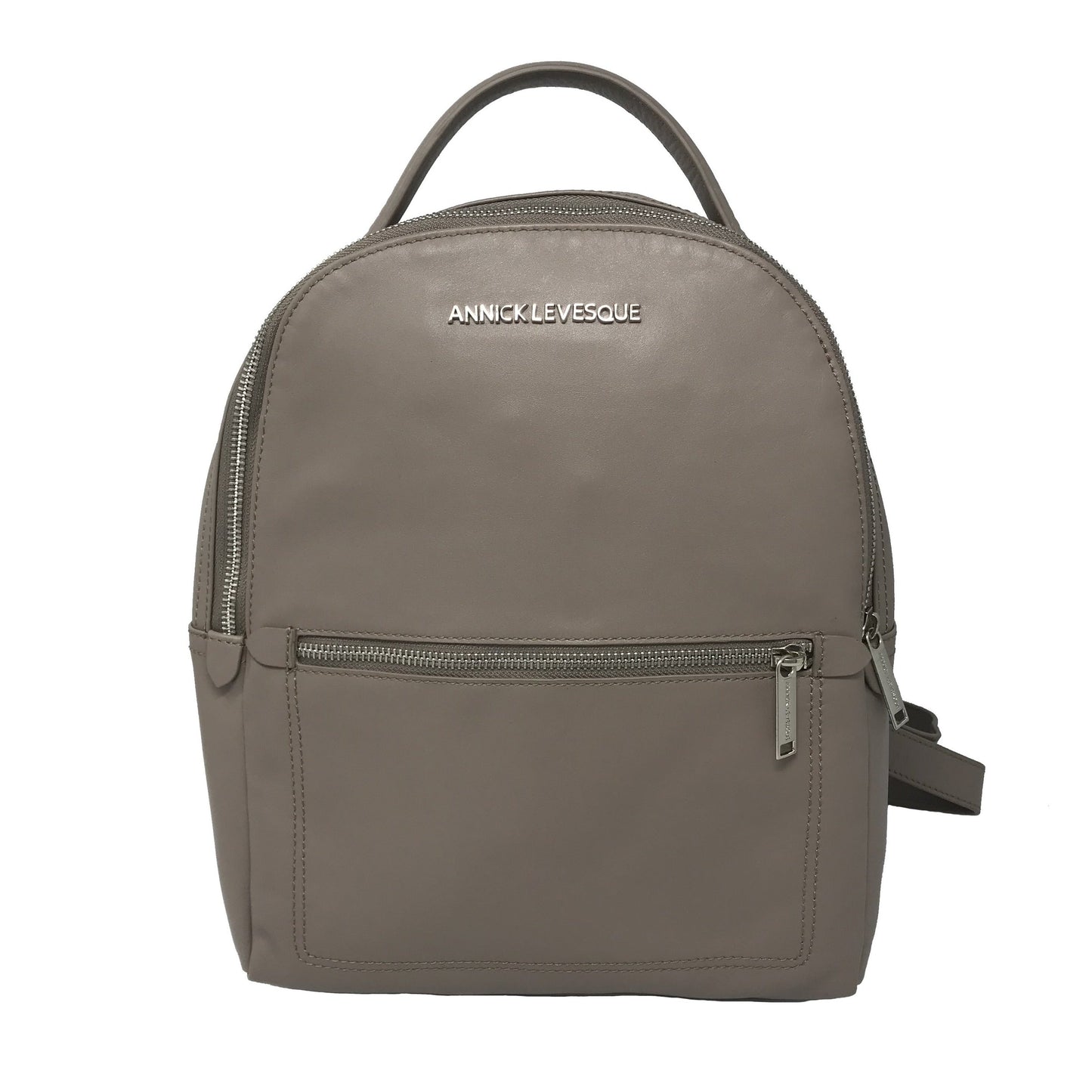 Sac à dos en cuir taupe - Eve